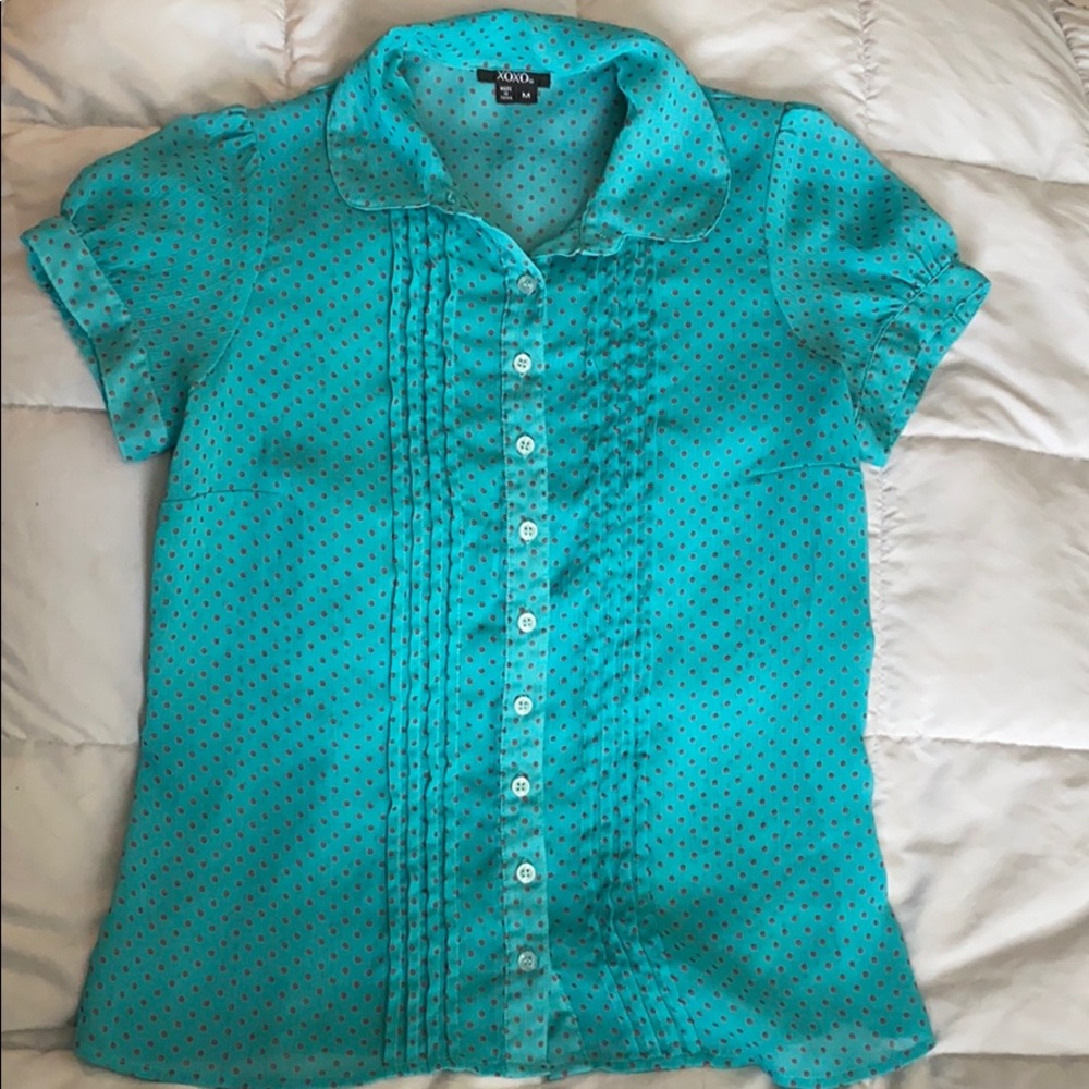 XOXO sheet button up blouse